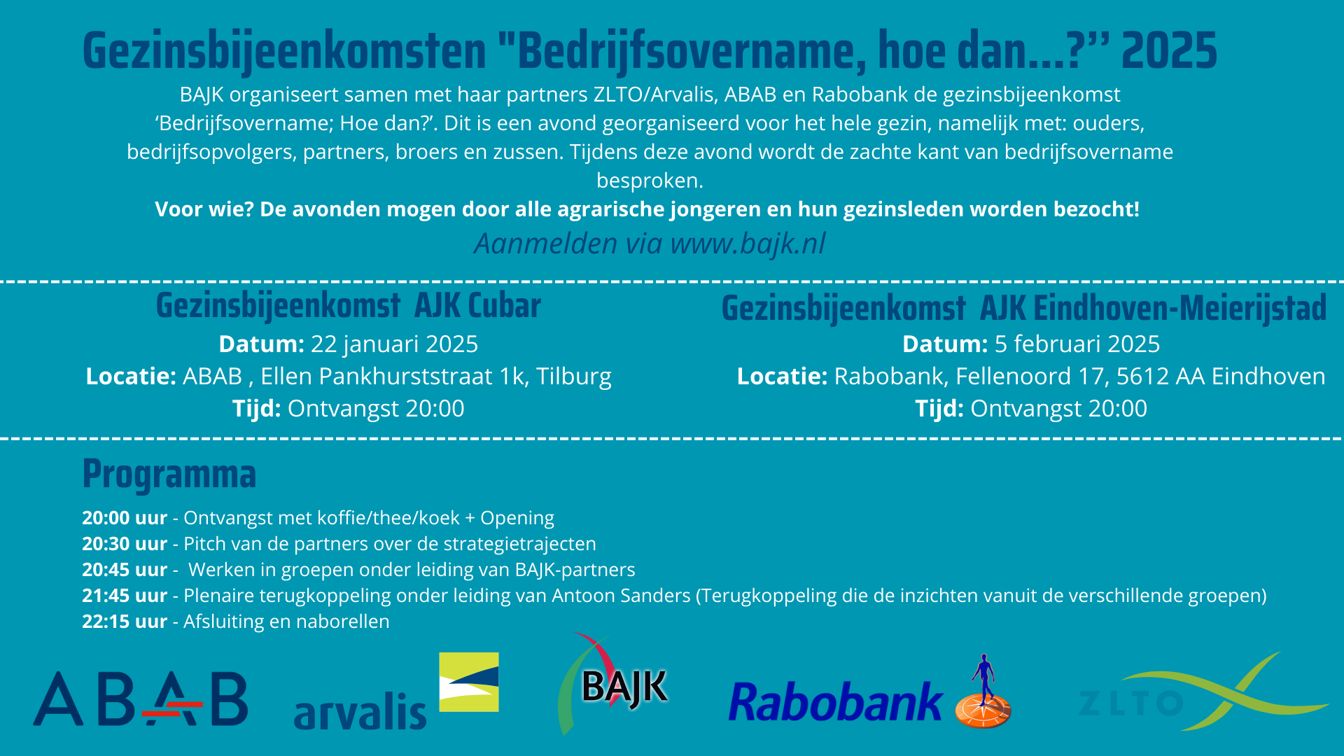 Uitnodiging gezinsbijeenkomsten Uitnodiging gezinsbijeenkomsten