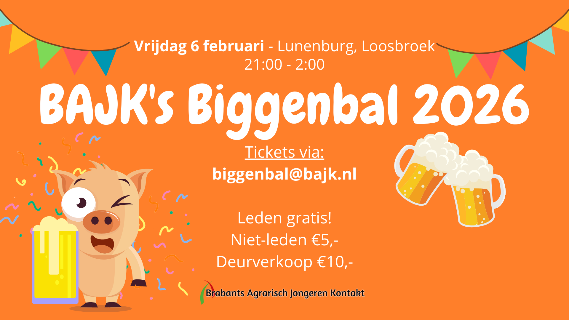 Uitnodiging Biggenbal Uitnodiging Biggenbal